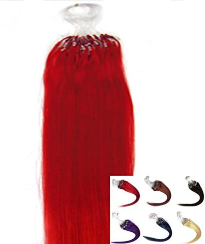 Xiaonibang Hair Extensions Indian Remy Human Hair Grade Hair 100s 18'' (Red)