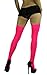 ToBeInStyle Women's Nylon Thigh High Schoolgirl Opaque Stockings (Hot Pink)