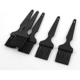 uxcell 抗静的ブラシ　5個入り　ブラック　ストレート　プラスチック　ハンドルPCB ESD　静電気防止　クリーニング　ブラシ