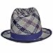 41hRwUI8NwL. AA75  PURPLE VIBRANT PLAID LIGHTWEIGHT FEDORA HAT