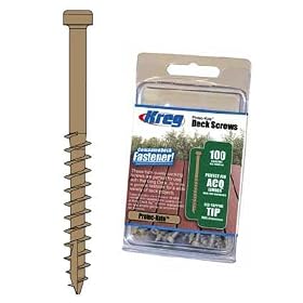 #8 x 2" Coarse Protec-Kote Deck Screw, 100ct, Kreg# SDK-C2W-100