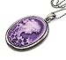 Soulbreezecollection Purple Cameo Pendant Necklace Charm Fashion Jewelry for Women