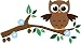Cute baby Owl wall stickers with leaves, flower, and branch - Removable Decoration Wall Decal. cute wall art wall quote wall saying