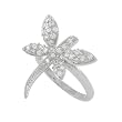 Sterling Silver CZ Dragonfly Ring