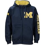 Mens Michigan Wolverines Automatic Fleece Full Zip Hooded Sweatshirt