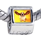 Pandora Style Bead Basset Hound Big Ears Beads Fits Pandora Bracelet