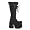 CAMEL-311, 5" Heel Blk Imitation Suede Fur Trimed Knee Boot(Black Imitation Suede,11)