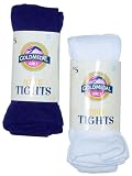 Girls' Ribbed Knit Acrylic Tights (Girls 2T-16)