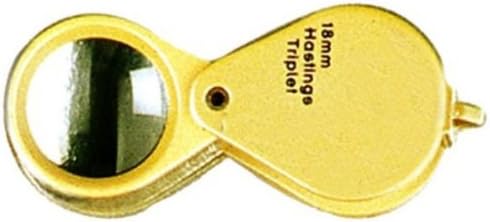 M&amp;M Merchandisers EL965 Gold Jewelers Loupe 18Mm 10X with Case