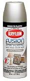 Krylon K02338000 Fusion For Plastic Metallic Shimmer Aerosol Spray Paint, 12-Ounce, Nickel Shimmer