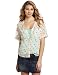 QSW Women's Short Sleeve Button Up Shirt, Free Bird, Large