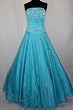 C52 Aqua Corset Embroidery Wedding Bridesmaid Formal Gown