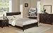4pc Queen Size Bedroom Set Contemporary Style in Cappuccino