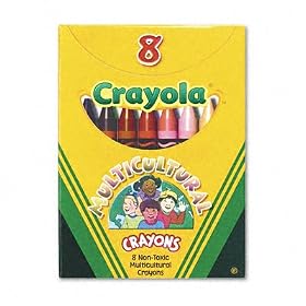Binney and Smith Crayola(R) Multicultural Crayons, Assorted Specialty Colors, Box Of 8 by Binney & Smith