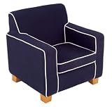 KidKraft Navy Chair with White Piping