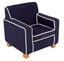 KidKraft Navy Chair with White Piping
