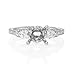 Diamond Antique Style 18k White Gold Engagement Ring Setting