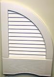Exterior Quarter Round Louver- Snow White