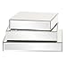 Howard Elliott Square Mirrored Product Display Platform Riser, 3 Piece