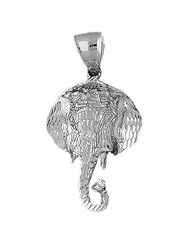 Clevereves 14K White Gold Pendant Elephant 13.7 - Gram(s)