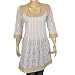 Womens Fashion Cotton Long Sleeve Top Blouse Chikan Embroidery Size M (ctop562)