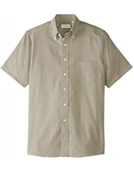 Single Detail Page Misc: Mens Short-Sleeve Wrinkle-Resistant Oxford Khaki - Xl - Van Heusen