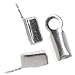 Beadaholique 20-Piece Fold Over Cord Ends for Ribbon, 3mm, Silver