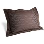 Pinzon Labyrinth Egyptian Cotton Sateen Standard Sham, Chocolate/Grey