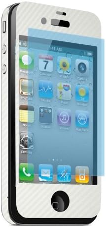 Clear Protector Apple iPhone 4/4S Universal CARBN "The Works" Screen Protector, White