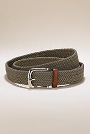 Square Buckle Stretch Weave Belt