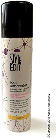 Root Concealer (Blonde) 2oz by Style Edit ® Instantly Covers Gray Hair Between Color Services!