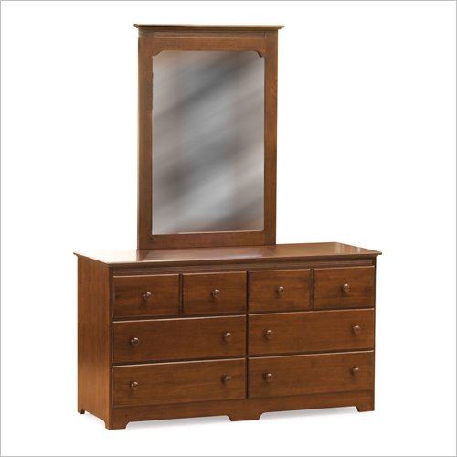 6 drawer Atlantic Furniture Windsor Dresser with 6 Drawers in Antique Walnut
