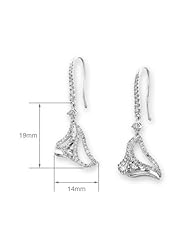 (X1000Diamond) 18K/750 White Gold Trangle Shape Diamond Dangling Earring (0.72 cttw, G-H Color, VS2-SI1 Clarity)