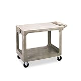 Rubbermaid® Commercial Flat Shelf Utility Cart, Two Shelves, 400lb Capacity, 26 x 44 x 33 1/3, Beige 41hSNuDEcqL. SL160 Rubbermaid® Commercial Flat Shelf Utility Cart, Two Shelves, 400lb Capacity, 26 x 44 x 33 1/3, Beige