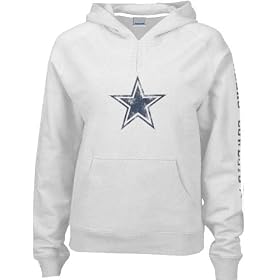 Dallas Cowboys Ladies / Women White Active Fleece Hoodie Hooded Sweatshirt