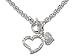 DOUBLE HEART CRYSTAL SILVER NECKLACE