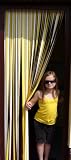 Kitchen & Housewares : Tube Type Door Curtain,Bug Blind,Fly Blind,Strip Blind-YELLOW & WHITE
