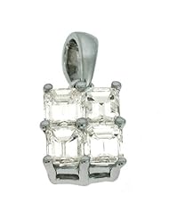 14K White Gold 0.64cttw Round Diamond Pendant
