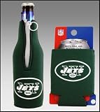 SET OF 2 NEW YORK JETS CAN & BOTTLE KOOZIE COOLER