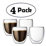 Bodum (455810US) Pavina 9-Ounce Double Wall Thermo Tumbler/Dof Glass 4 Pack