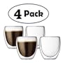 Bodum (455810US) Pavina 9-Ounce Double Wall Thermo Tumbler/Dof Glass 4 Pack