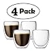 Bodum (455810US) Pavina 9-Ounce Double Wall Thermo Tumbler/Dof Glass 4 Pack