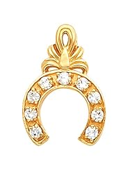 18K Yellow Gold Diamond Horseshoe Pendant - 0.45 Ct. -- LIFETIME WARRANTY