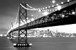 San Francisco (Bay Bridge and Skyline) Art Poster Print - 24" X 36"