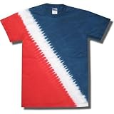 Tie Dye Mania Youth Tie-Dyed Patriotic Diagonal Striped Diver T-shirt