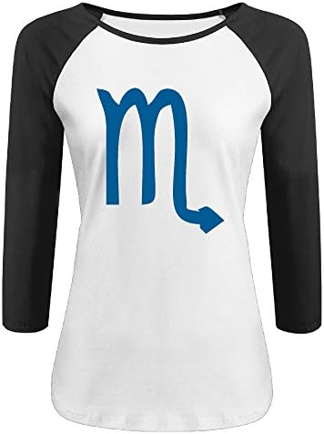 Women's Scorpio Logo Zodiac Symbol Raglan Sleeves Baseball T-Shirt