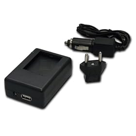Maximal Power AC/DC Battery Charger for Panasonic, Samsung BP-85A Battery with USB Port, 1 Car DC Adapter and 1 European Plug FC500 PAN DMW-BCK7