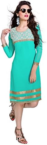 Slocky Women's Fancy Printed Kurties X-Large Blue