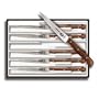 Victorinox 4-3/4-Inch Straight-Edge Pointed-Tip Steak Knife, Set of 6, Rosewood Handles