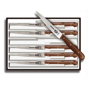Victorinox 4-3/4-Inch Straight-Edge Pointed-Tip Steak Knife, Set of 6, Rosewood Handles Victorinox 4-3/4-Inch Straight-Edge Pointed-Tip Steak Knife, Set of 6, Rosewood Handles